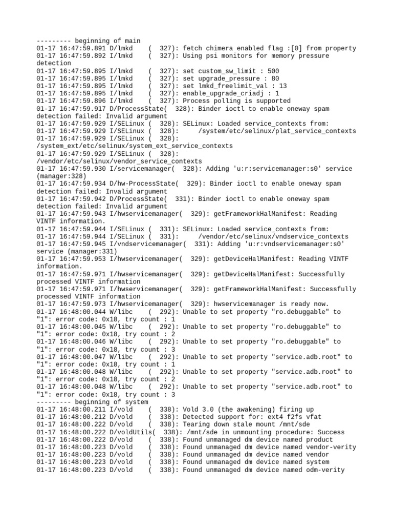Android System Log Analysis | PDF | Operating System Technology ...