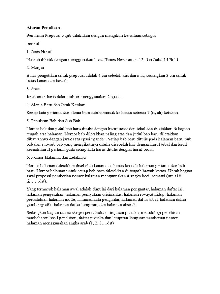 Aturan Penulisan | PDF | Griya & Taman