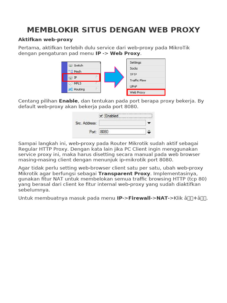 Memblokir Situs Dengan Web Proxy | PDF