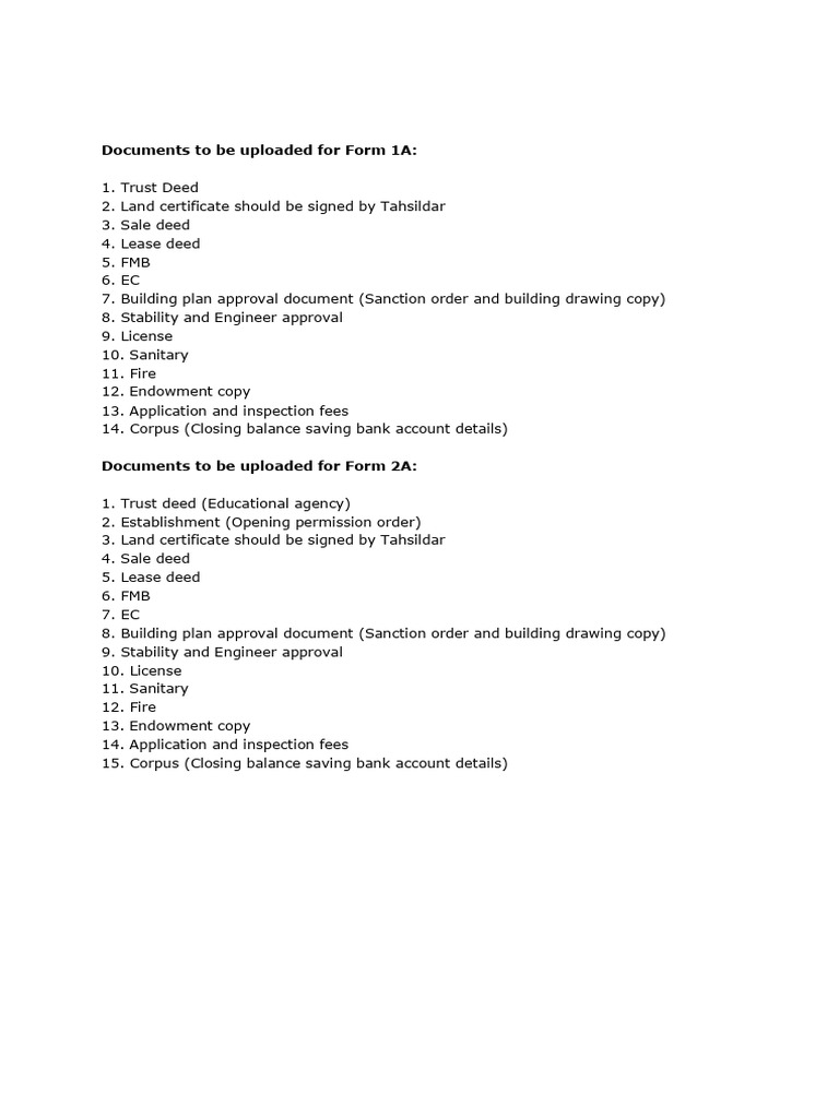 DTCP Document Requirement | PDF