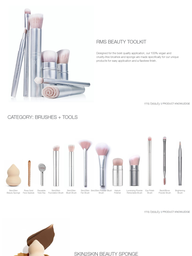 RMS Beauty Vegan Makeup Tools Guide | PDF | Cosmetics