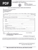 Calcutta University Duplicate Document Application | PDF | Government