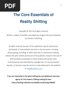 The Core Essentials of Reality Shifting 1st Edition