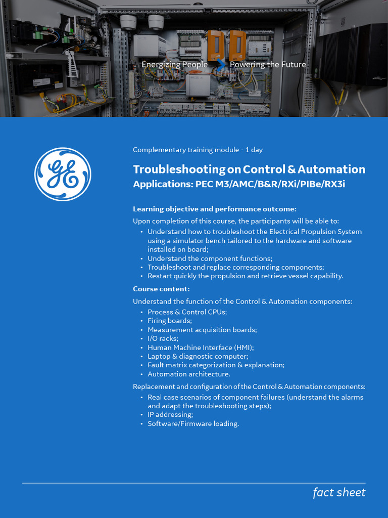 C&A Training for Electric Propulsion | PDF | Automation | Troubleshooting