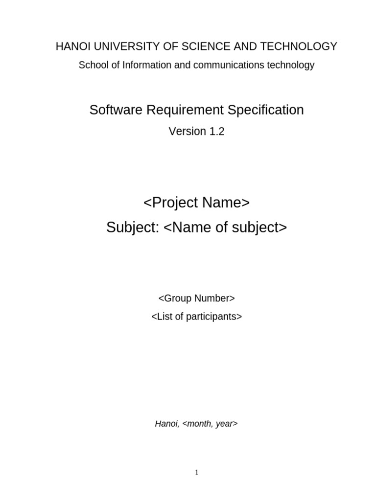Software Requirements Specification Guide | PDF | Secure Communication ...