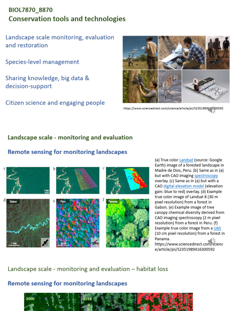 Conservation Technologies and Monitoring Tools | PDF | Lidar | Forests