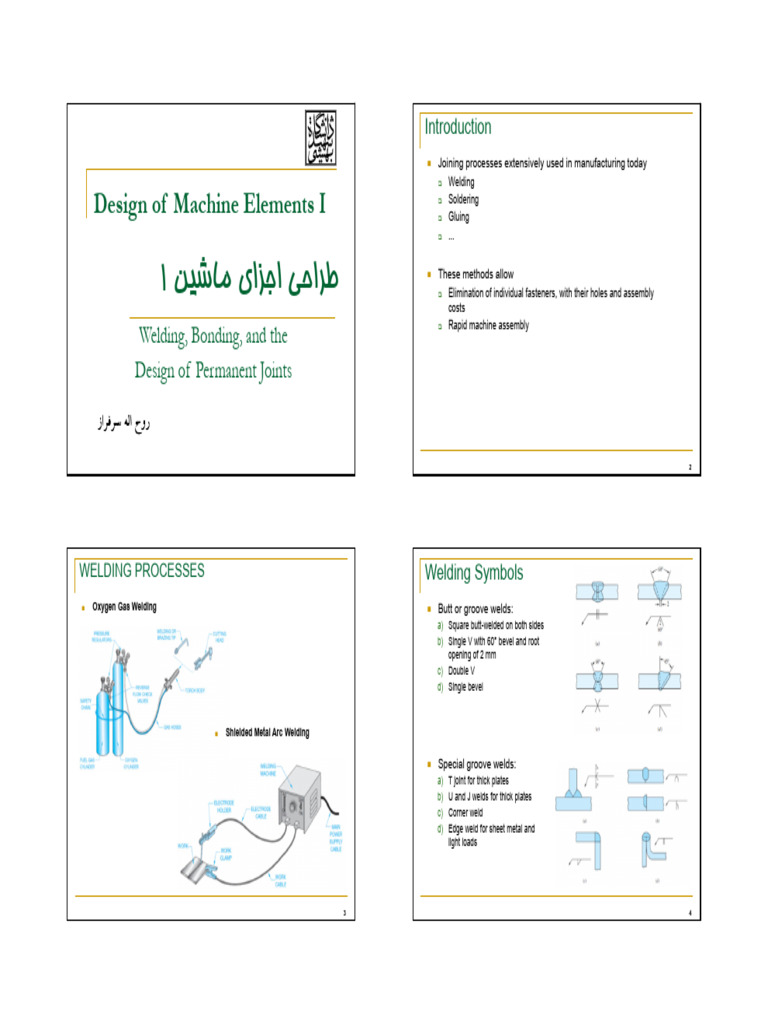 281 Design+of+Machine+Elements-Lecture+7 | PDF | Welding | Construction