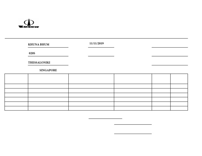 COSCO Container Packing List Guide | PDF
