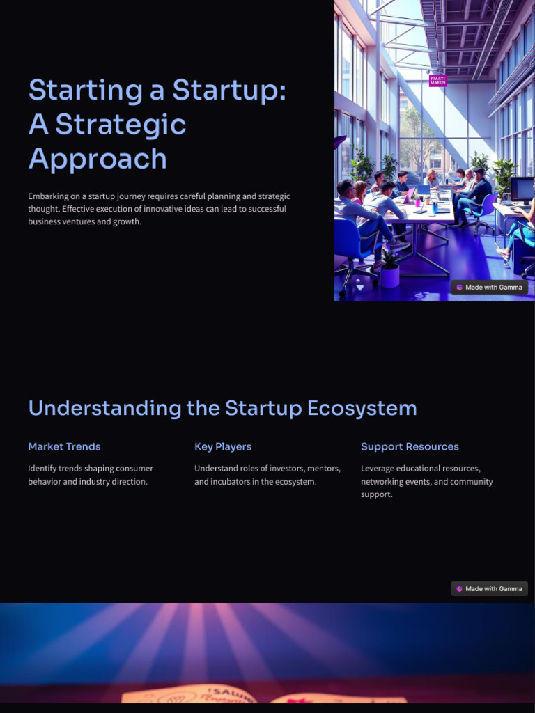 Starting A Startup A Strategic Approach | PDF | Startup Company | Small ...