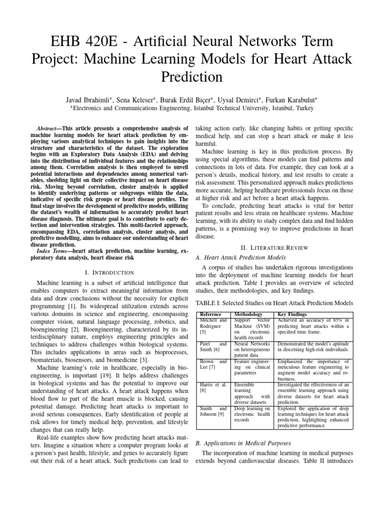 Ehb 420e artificial neural networks term project machine learning