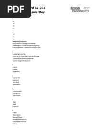 New Password B2+ C1 UT Answer Key