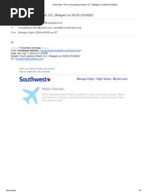 Houston to DCA Ticket