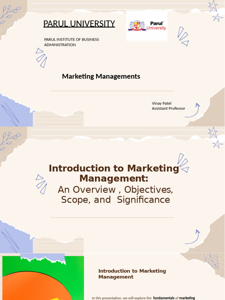 Marketing Management Overview and Significance | PDF | Marketing ...