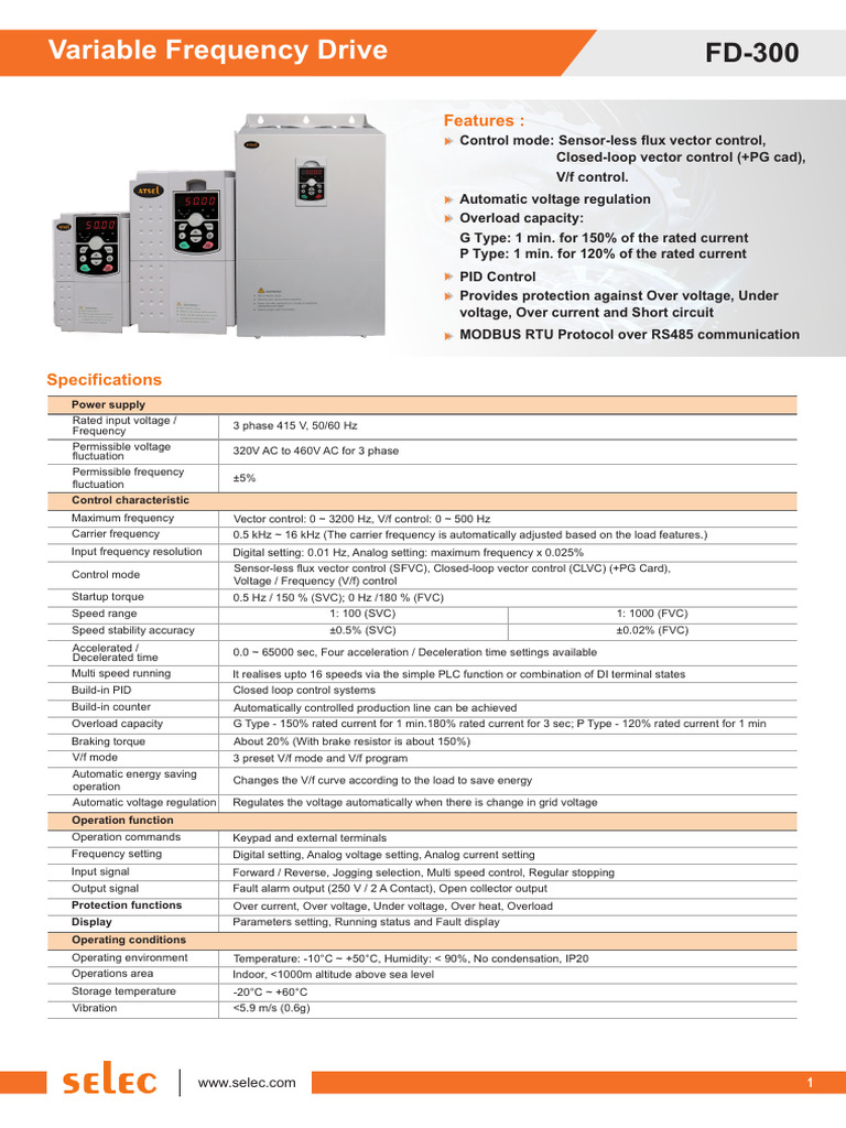 FD300 Datasheet | PDF | Electrical Engineering | Electricity
