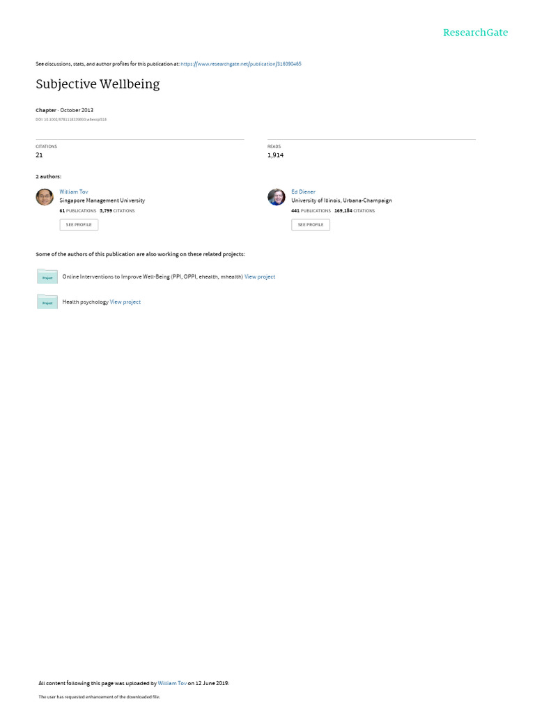 Swb | PDF | Well Being | Happiness