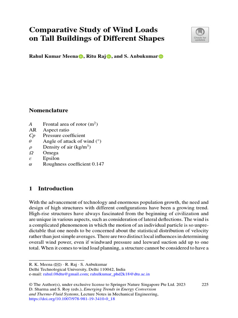 Wind Load Analysis on Tall Building Shapes | PDF | Wind Tunnel ...