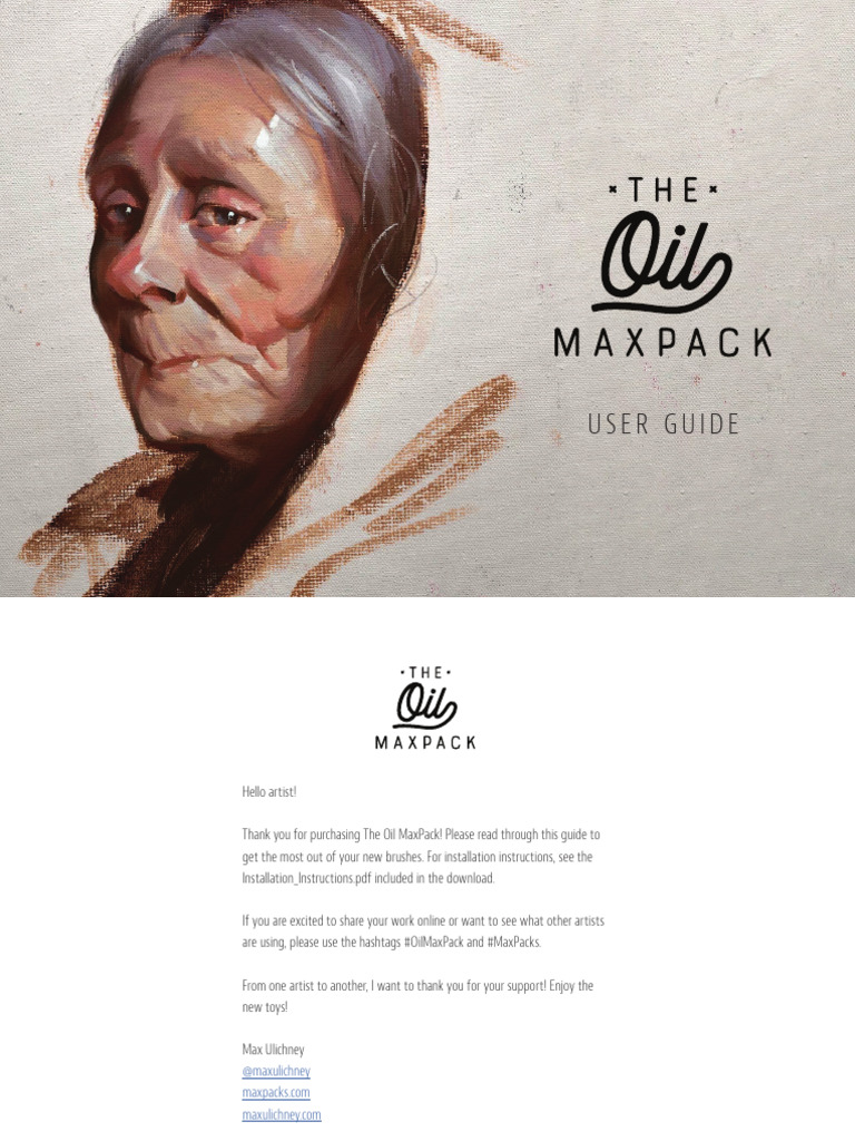OilMaxPack UserGuide | PDF | Oil Painting | Visual Arts