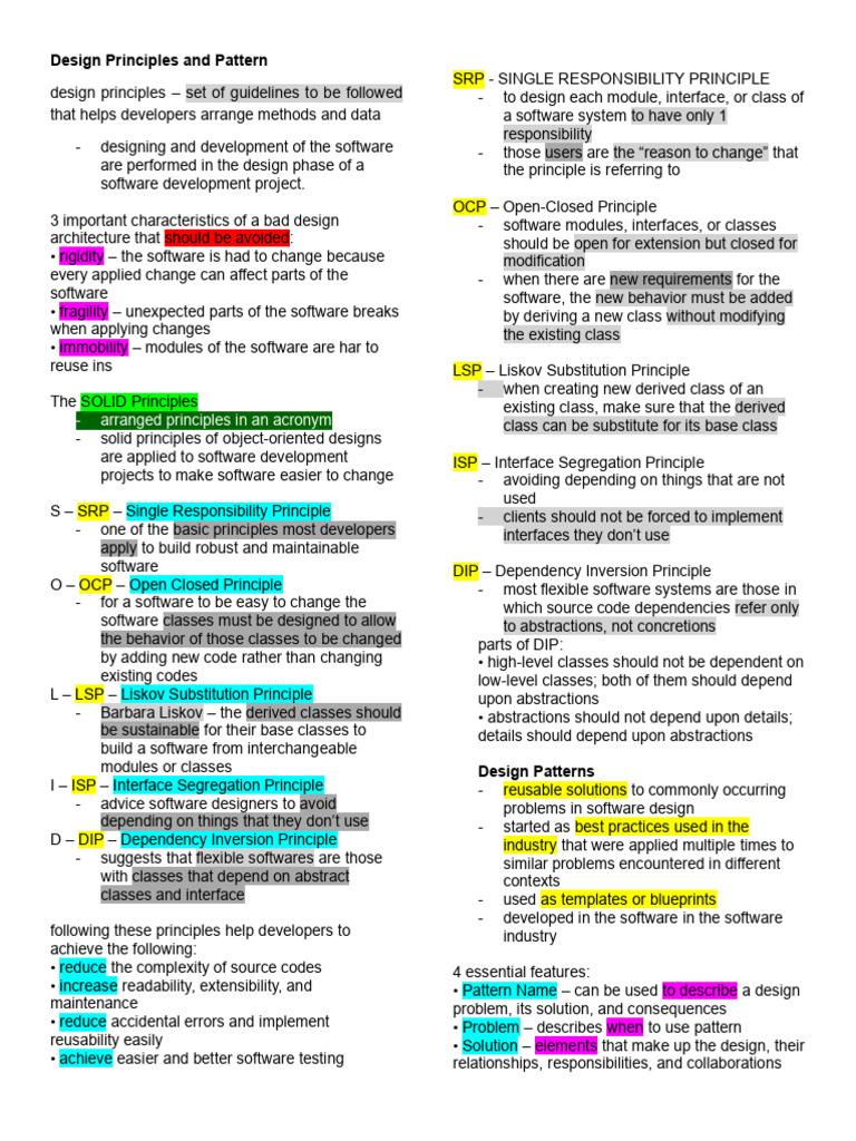 Software Design Best Practices | PDF | Class (Computer Programming ...