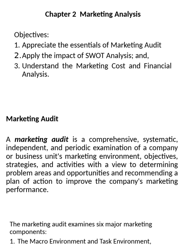 Chapter 2 Strategic Marketing Management | PDF | Marketing | Audit
