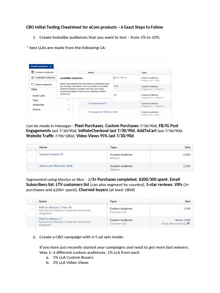 CBO Testing Guide for eCom Success | PDF | Business