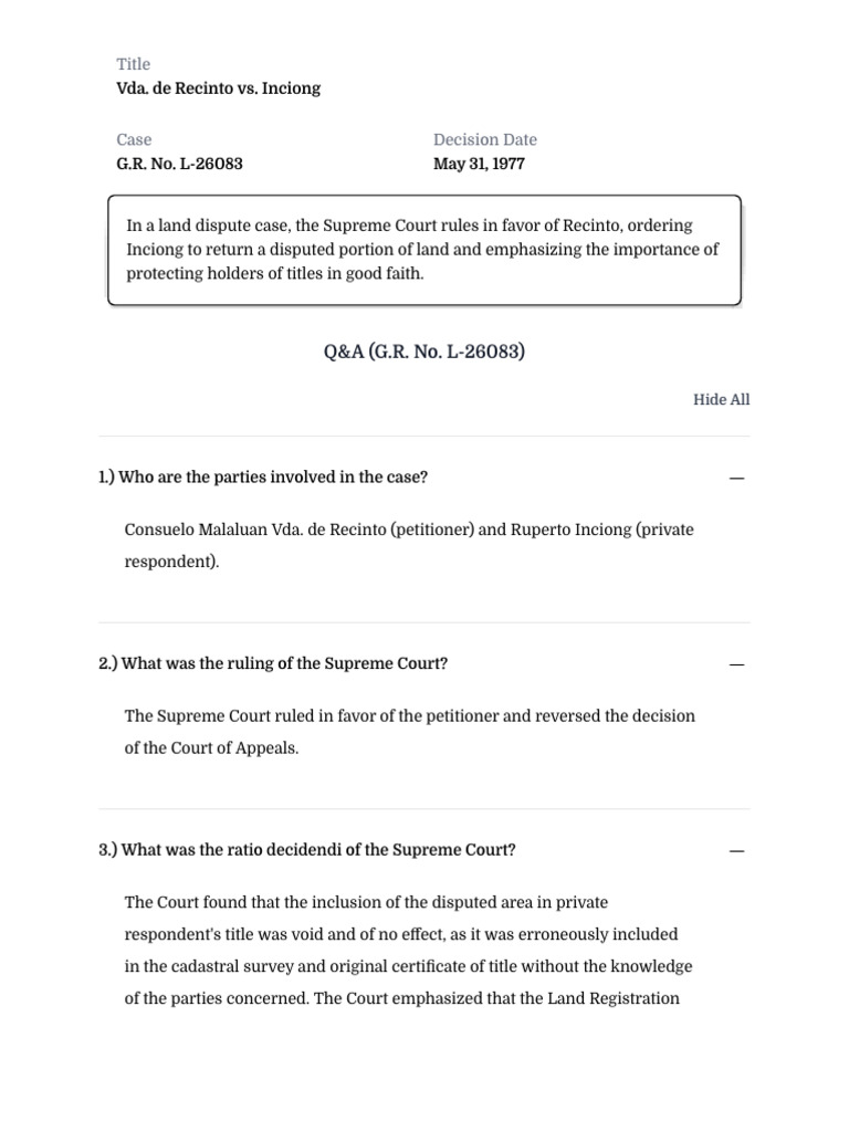 Supreme Court Ruling on Land Dispute | PDF | Common Law | Justice