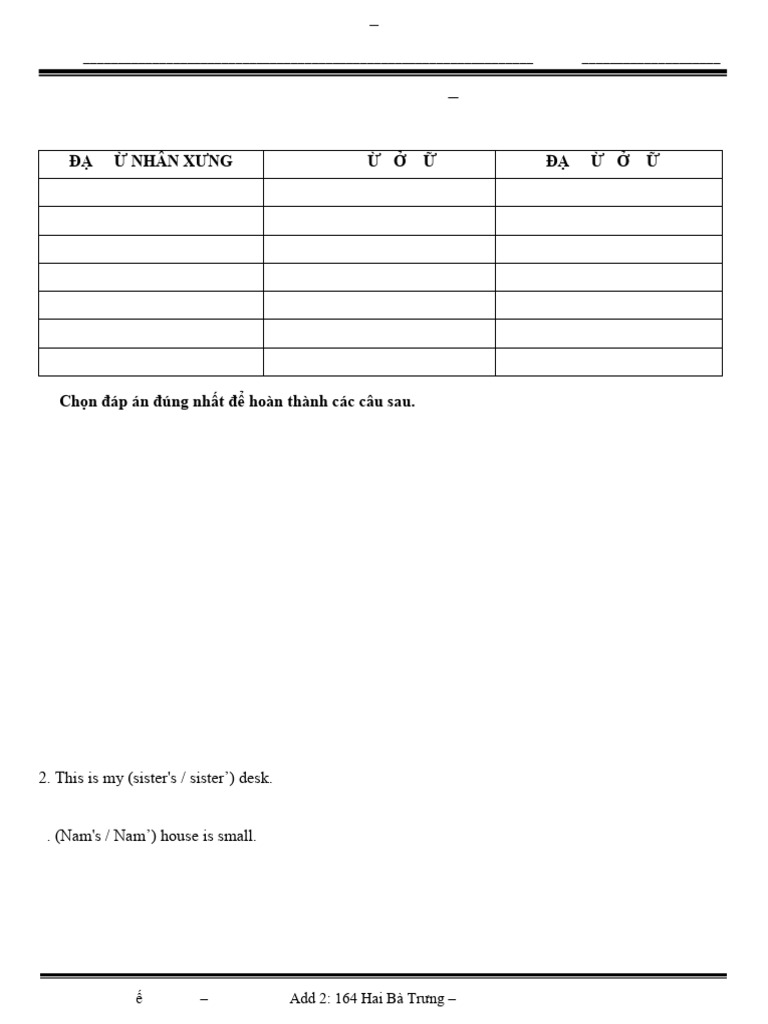 Mini Test 2: English for Kids 6 | PDF