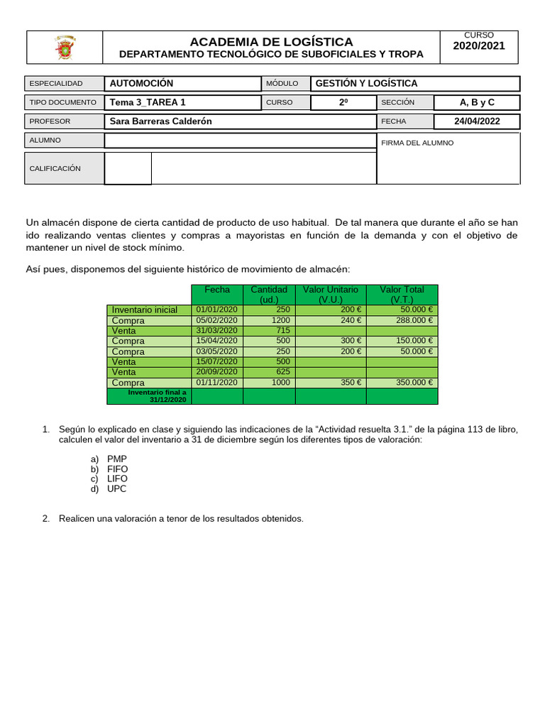Tema3 - TAREA 1 | PDF