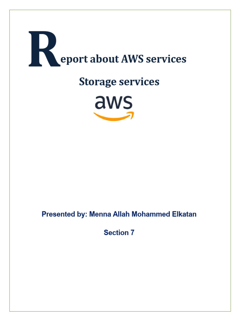 AWS Storage Services Overview: S3, EBS, Glacier | PDF | Computer ...