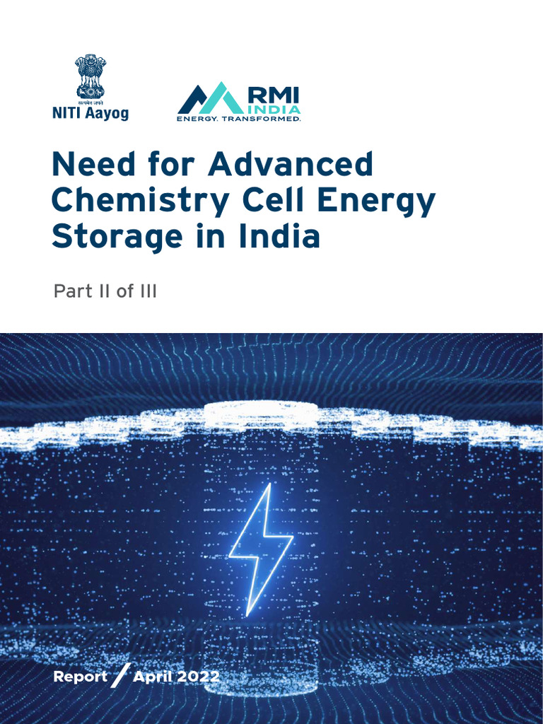2022 April - Need-for-ACC-Energy-Storage-in-India - Part 2 of 3 | PDF ...