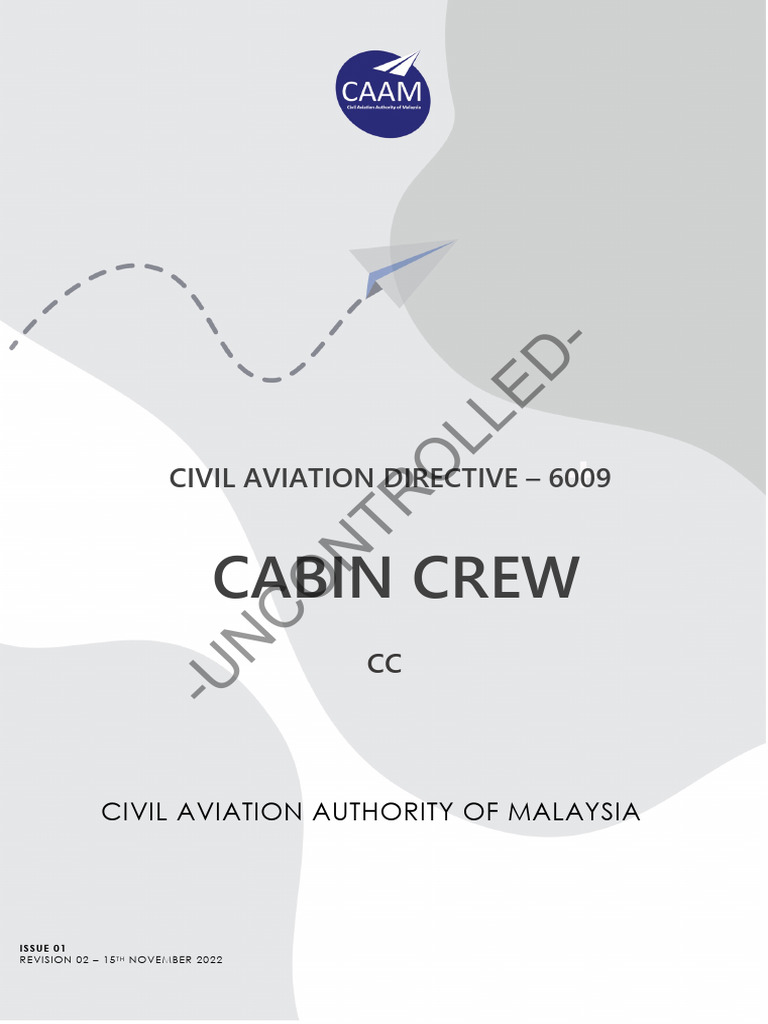 CAD-6009-Cabin-Crew-CC-ISS01_REV02 | PDF | Flight Attendant | Simulation