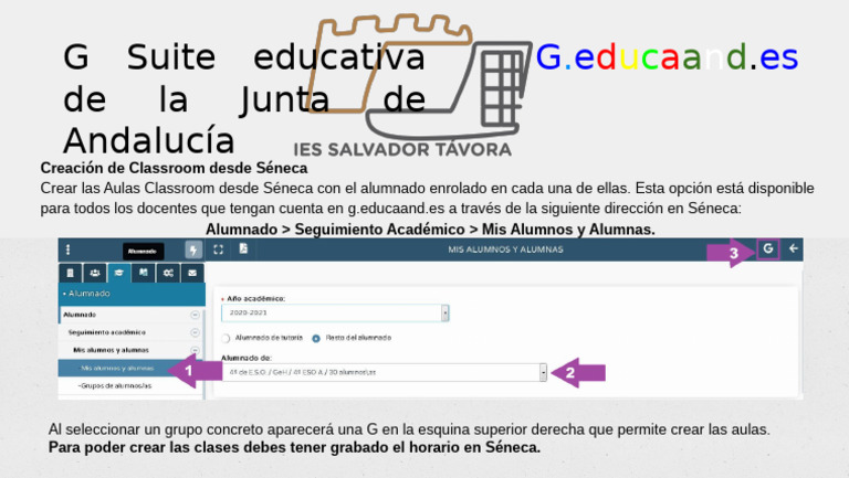 Crear ClassRoom desde Séneca | PDF