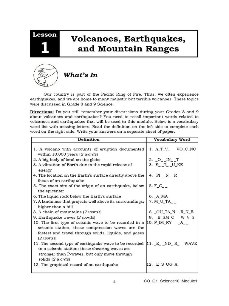 Volcanoes and Earthquakes Overview | PDF | Plate Tectonics | Volcano