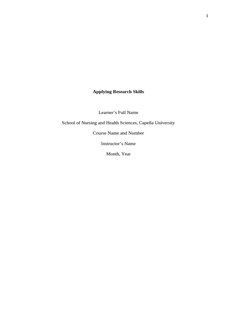 Applying Research Skills | PDF | Medical Error | Patient Safety