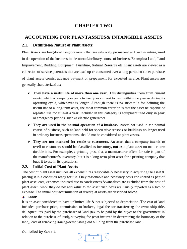 Accounting for Plant Assets | PDF | Depreciation | Book Value