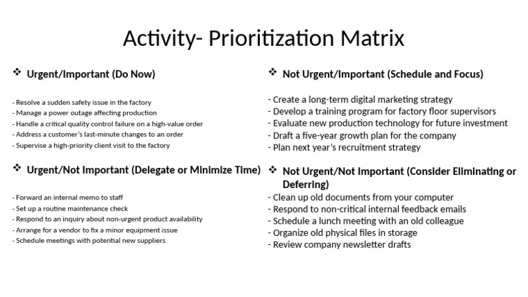 Prioritization Matrix Overview | PDF | Business