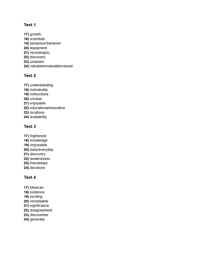 vocabulary-test-keywords-list-pdf