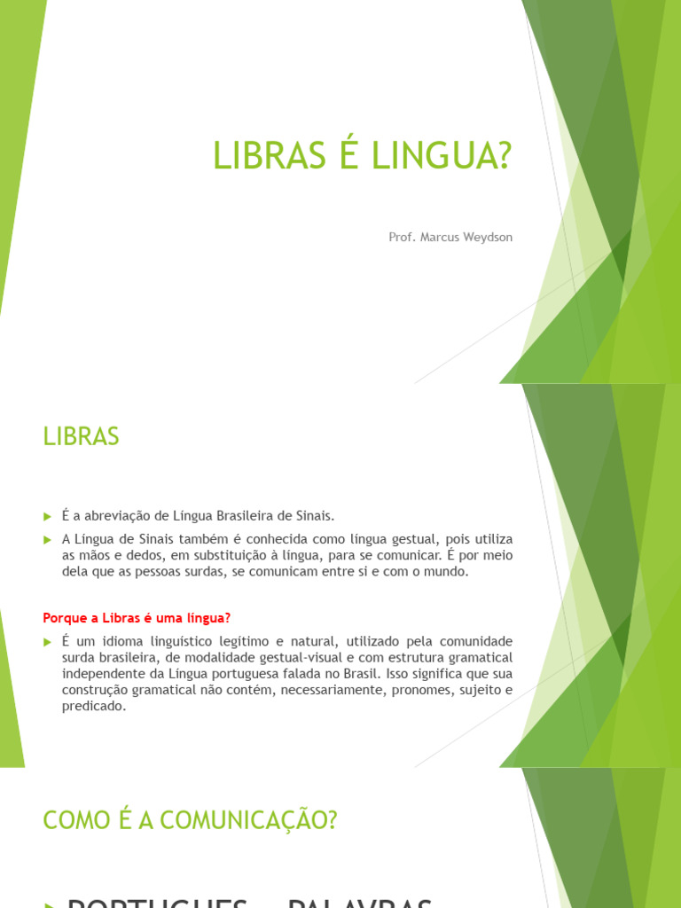 Entenda a LIBRAS como Língua Oficial | PDF | Carreira e Crescimento