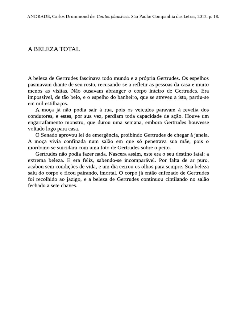 Carlos Drummond - A Beleza Total | PDF | Poesia