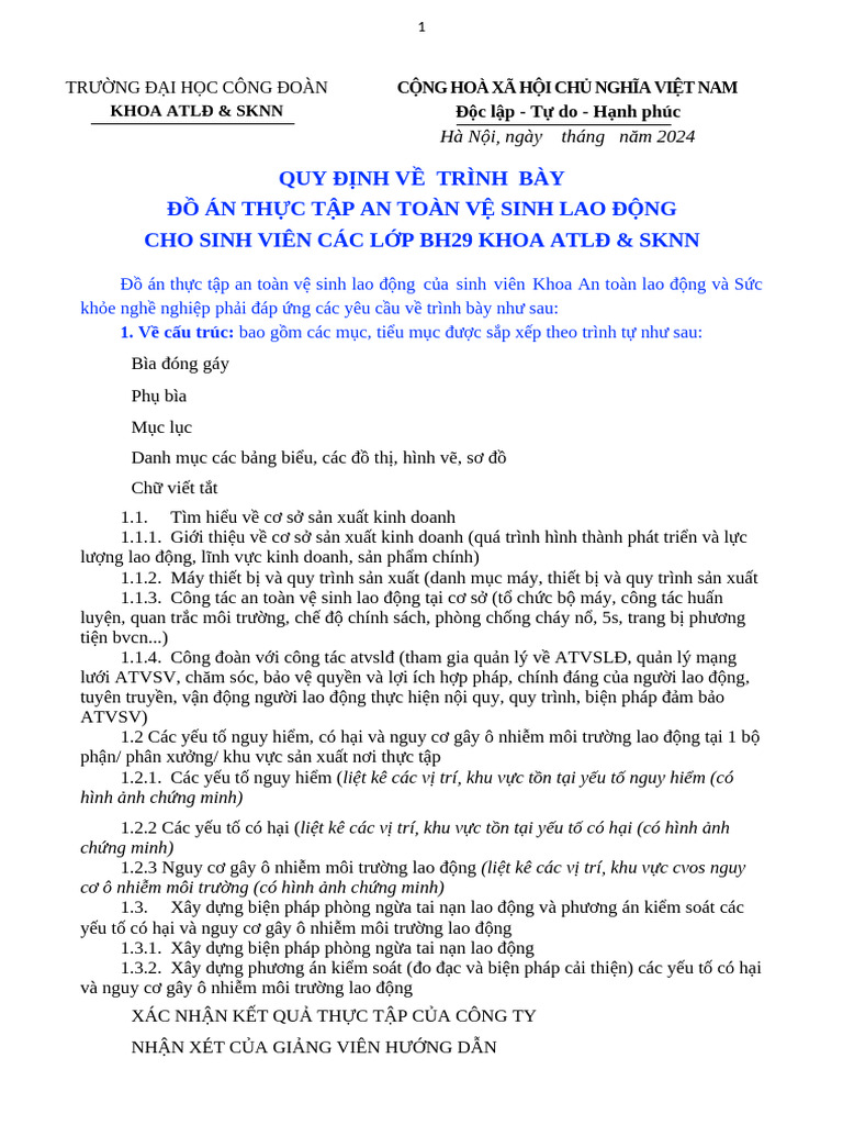 Trình bày Đồ án THỰC TẬP | PDF