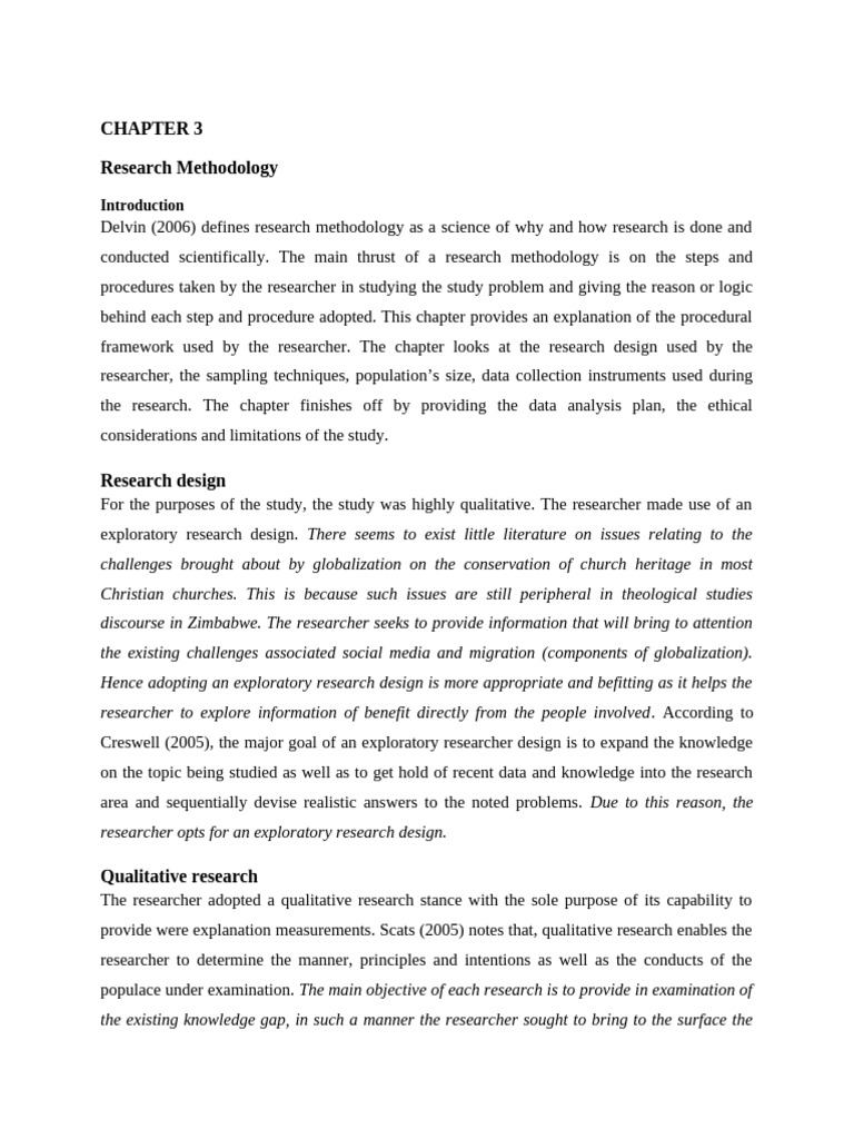 Chapter 3 Glob | PDF | Sampling (Statistics) | Methodology
