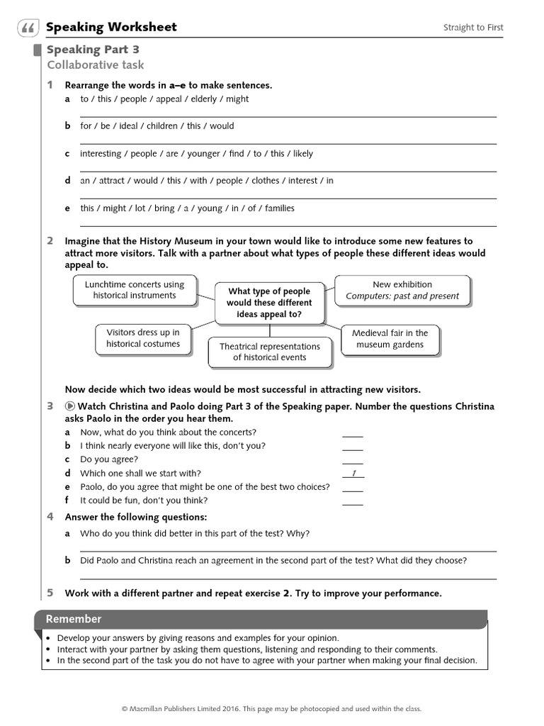 Speaking Part 3 Collaborative Task | PDF | Foreign Language Studies