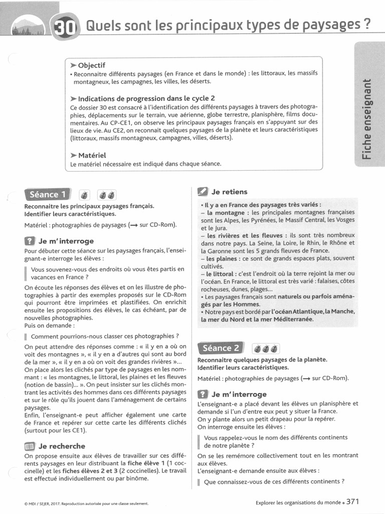 30-Quels Sont Les Principaux Types de Paysages | PDF