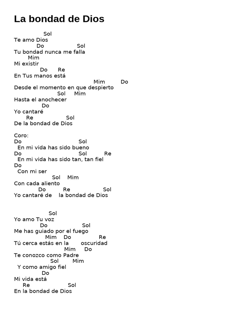 La Bondad De Dios Pdf