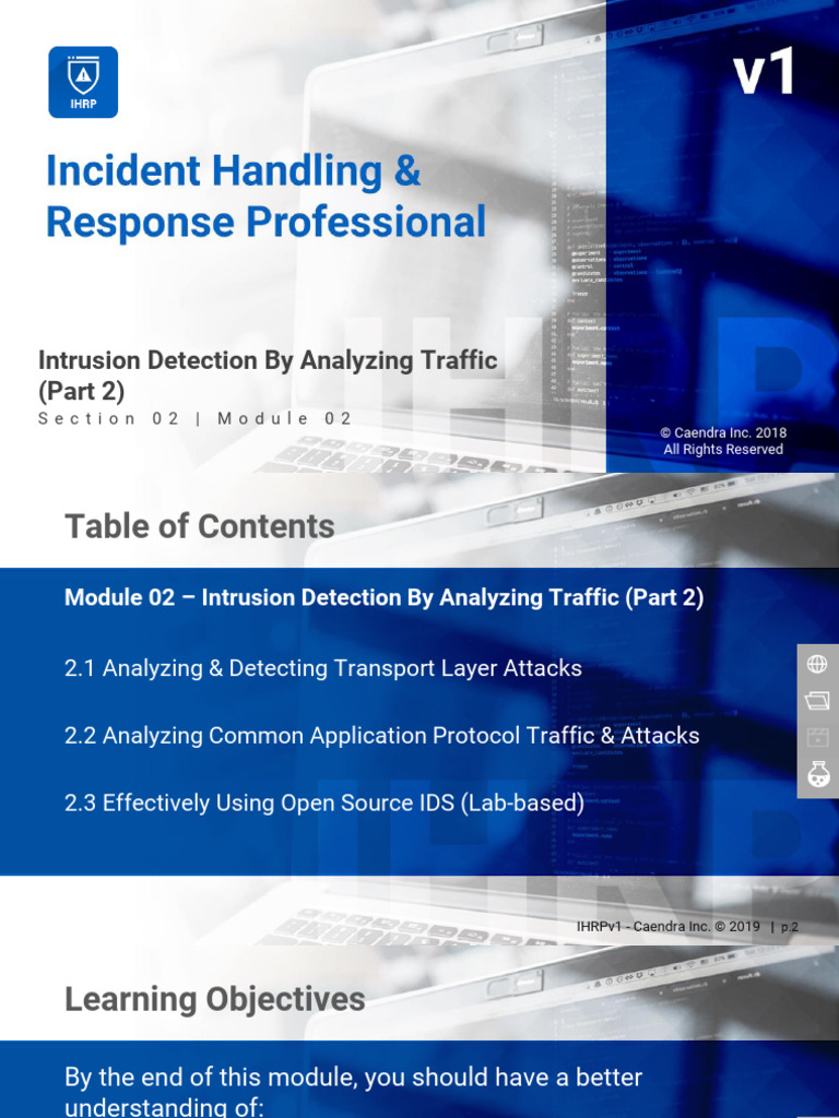 Traffic Analysis for Intrusion Detection | PDF | Transmission Control ...