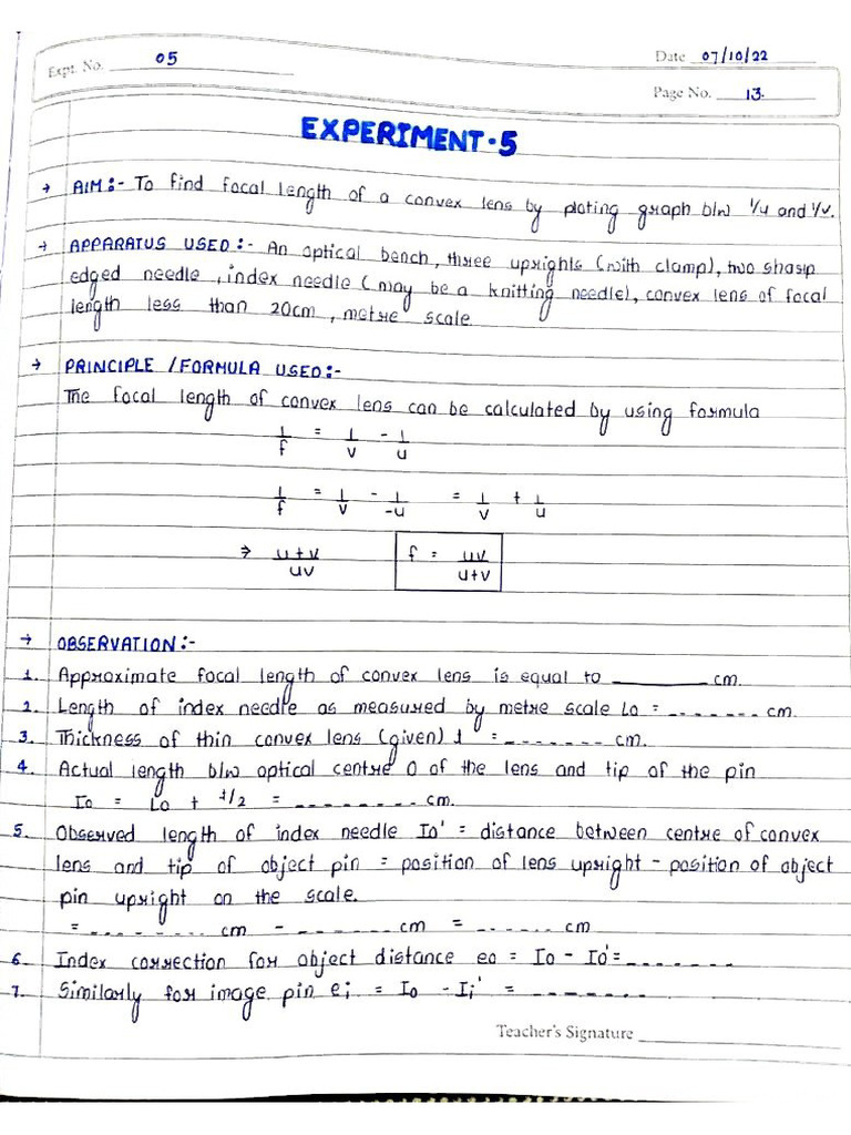 Experiment. 5 (Physics) | PDF