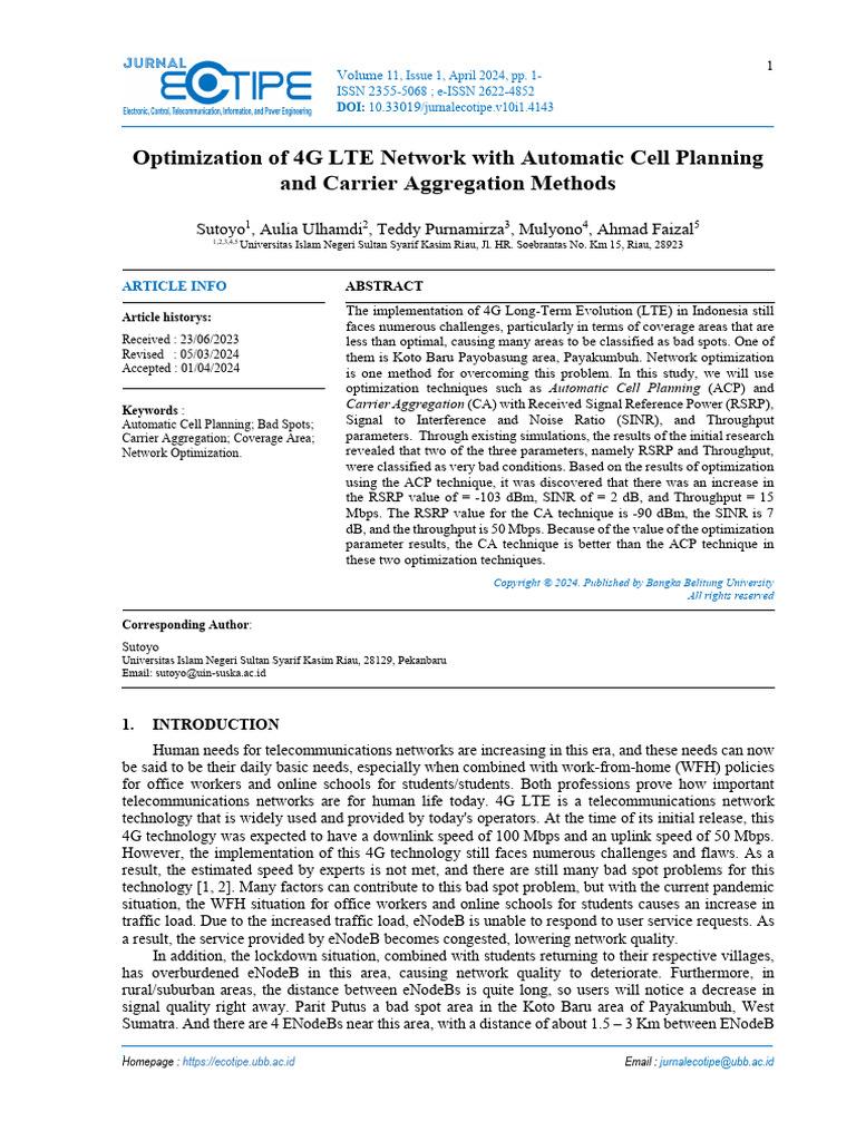 Curated visual reference: Visual Reference: 4G Lte Network Optimization Techniques Pdf Lte Advanced