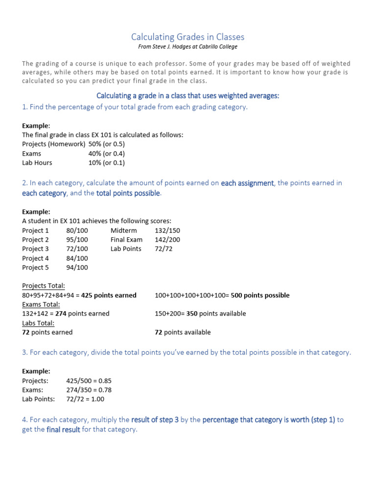 Calculating grades pdf educational assessment and evaluation