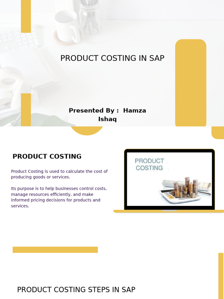SAP Product Costing Steps Explained | PDF | Computers | Finance & Money ...