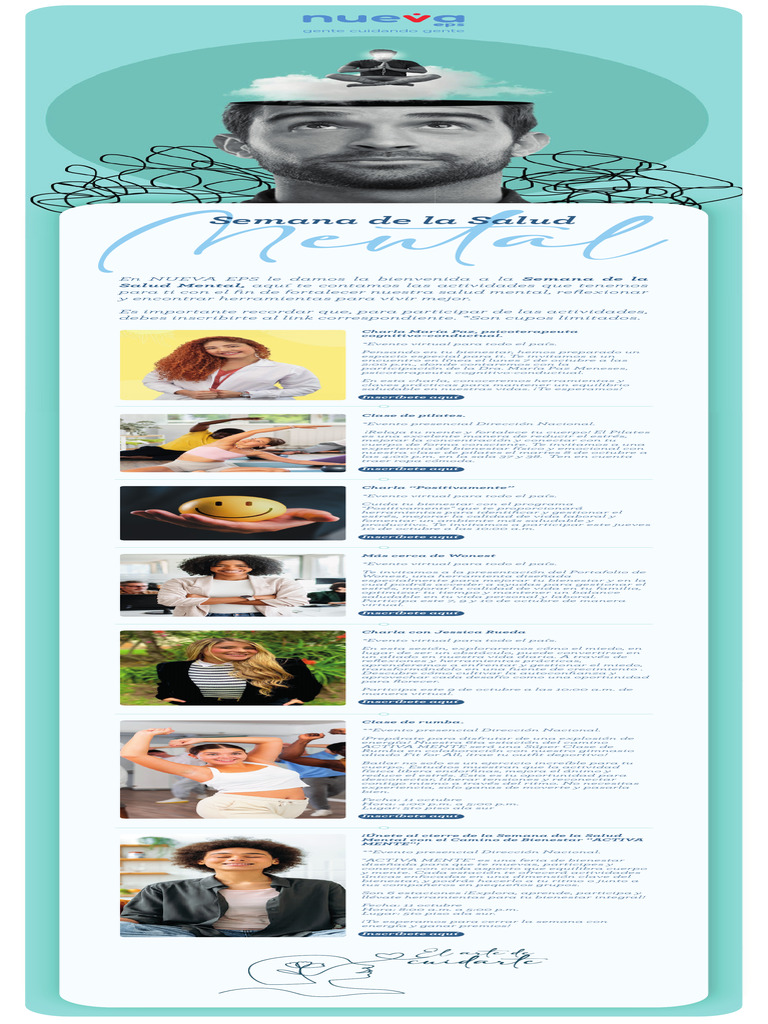Actividades Semana de la Salud Mental | PDF | Mente | Sicología