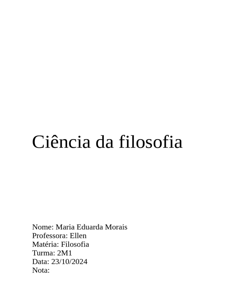 Filosofia da Ciência: Fundamentos e Impactos | PDF | Science ...